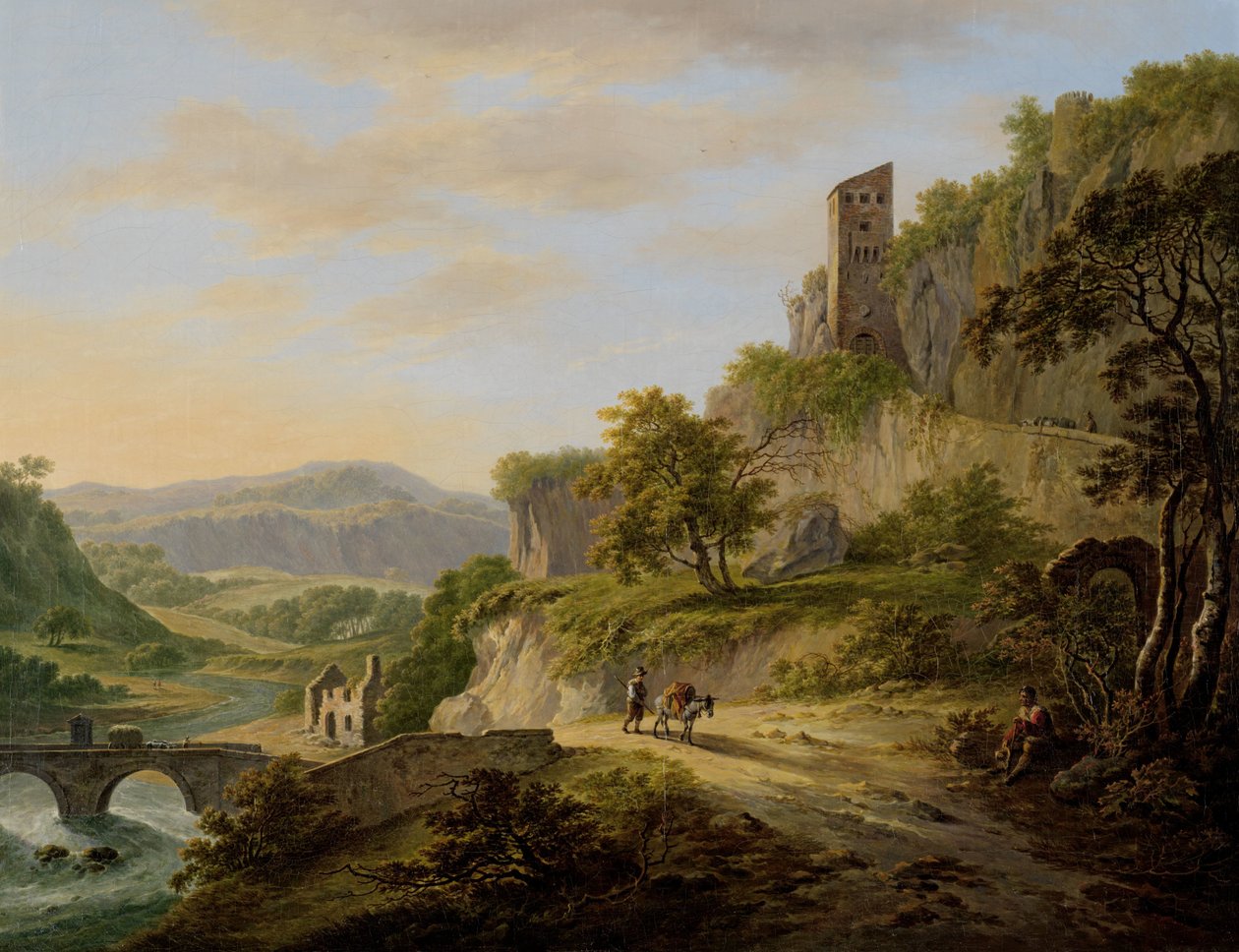 Näkymä Civita Castellanalle tekijältä Daniël Dupré (signed by artist)
