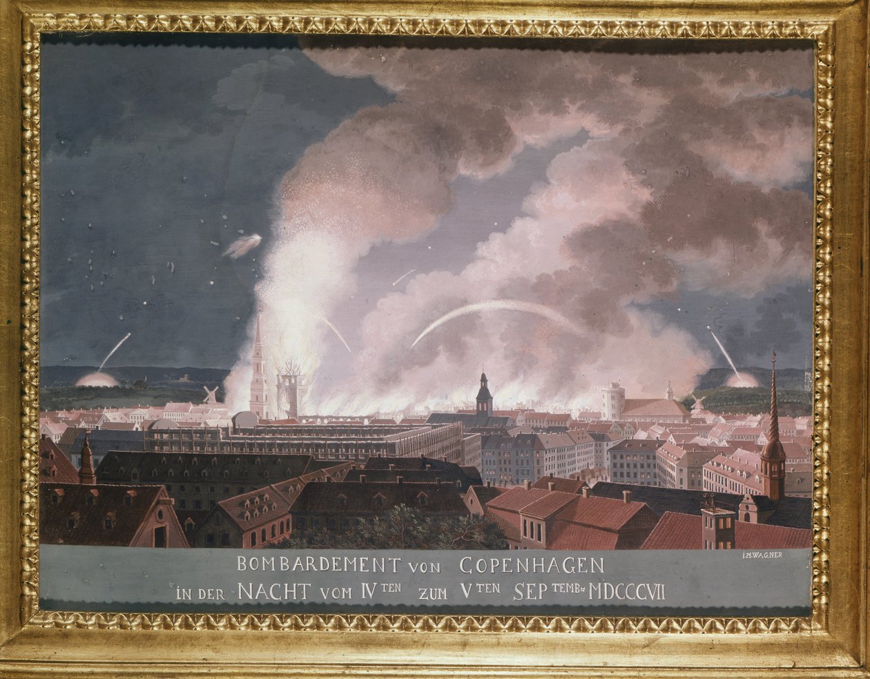 Toinen Kööpenhaminan taistelu (tai Kööpenhaminan pommitus) 1807 tekijältä Danish School