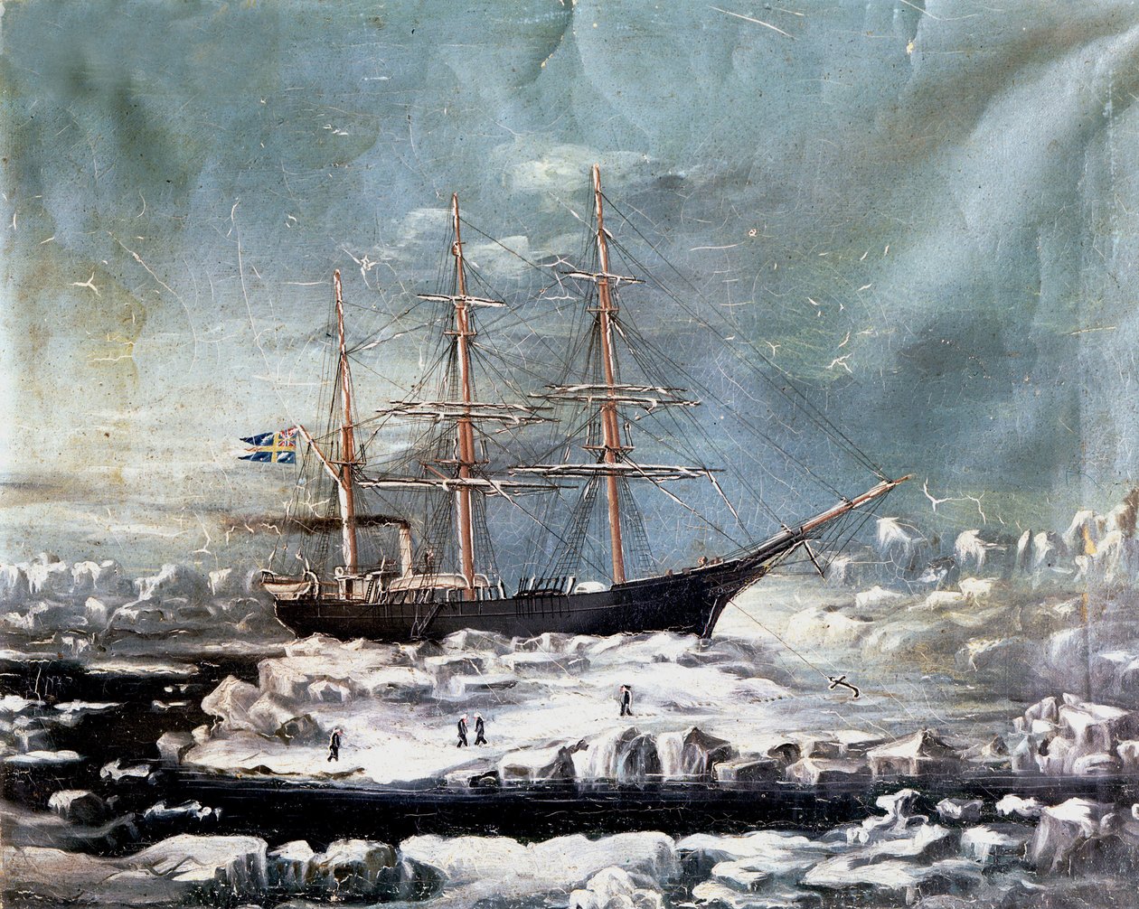 Suomalaisen tutkimusmatkailijan laiva, Nils Adolf Erik, Baron Nordenskjold, n. 1880 tekijältä Danish School