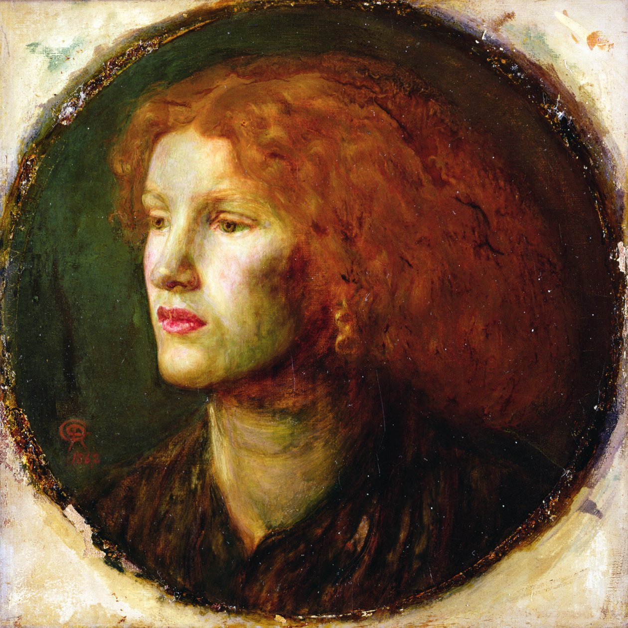 Fanny Cornforthin muotokuva, n. 1860 tekijältä Dante Gabriel Charles Rossetti