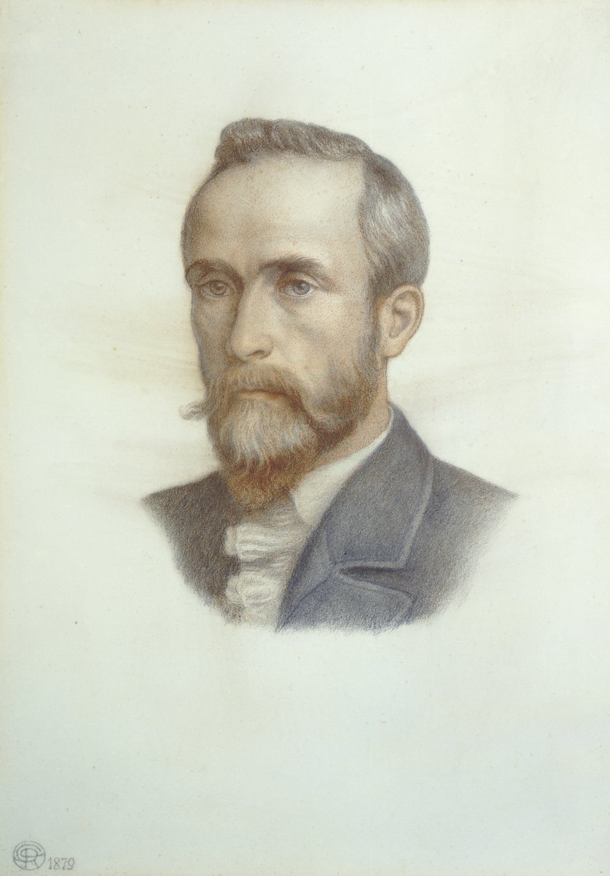 Frederick Richard Leylandin muotokuva, 1879 (värilliset liidut paperille) tekijältä Dante Gabriel Charles Rossetti