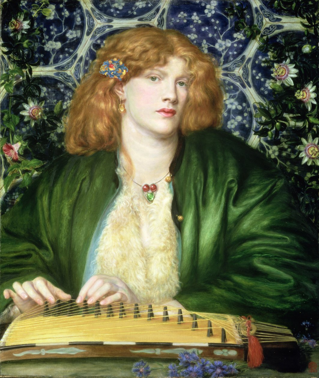 Sininen bower, 1865 tekijältä Dante Gabriel Charles Rossetti