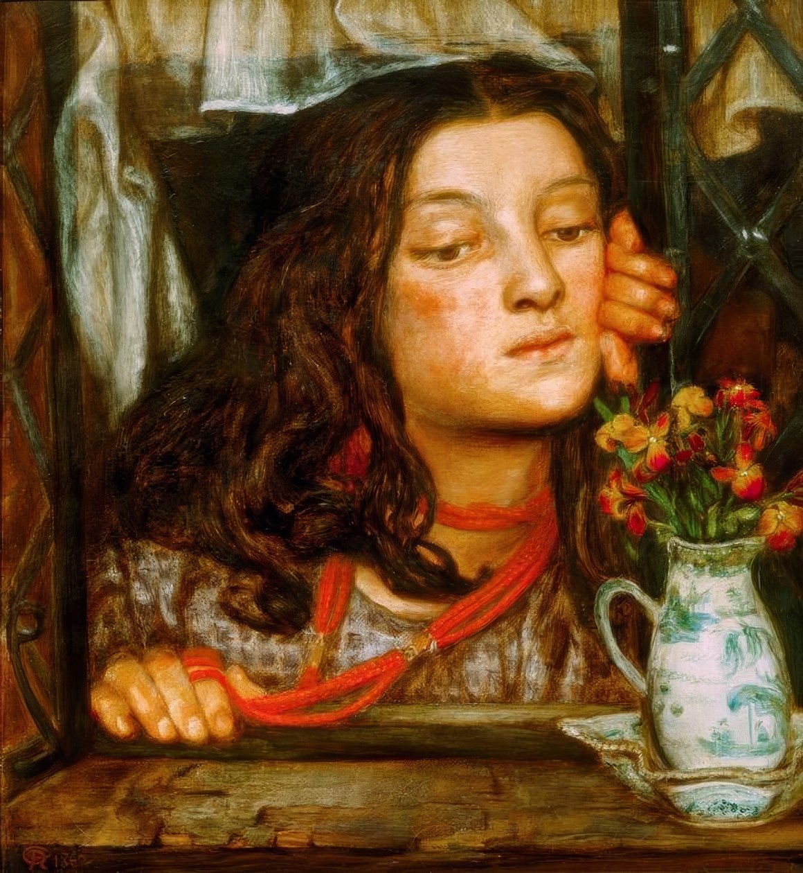 Tyttö hilassa tekijältä Dante Gabriel Charles Rossetti