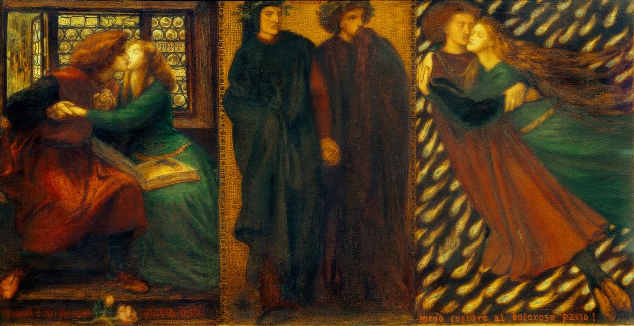 Paolo ja Francesca da Rimini tekijältä Dante Gabriel Charles Rossetti