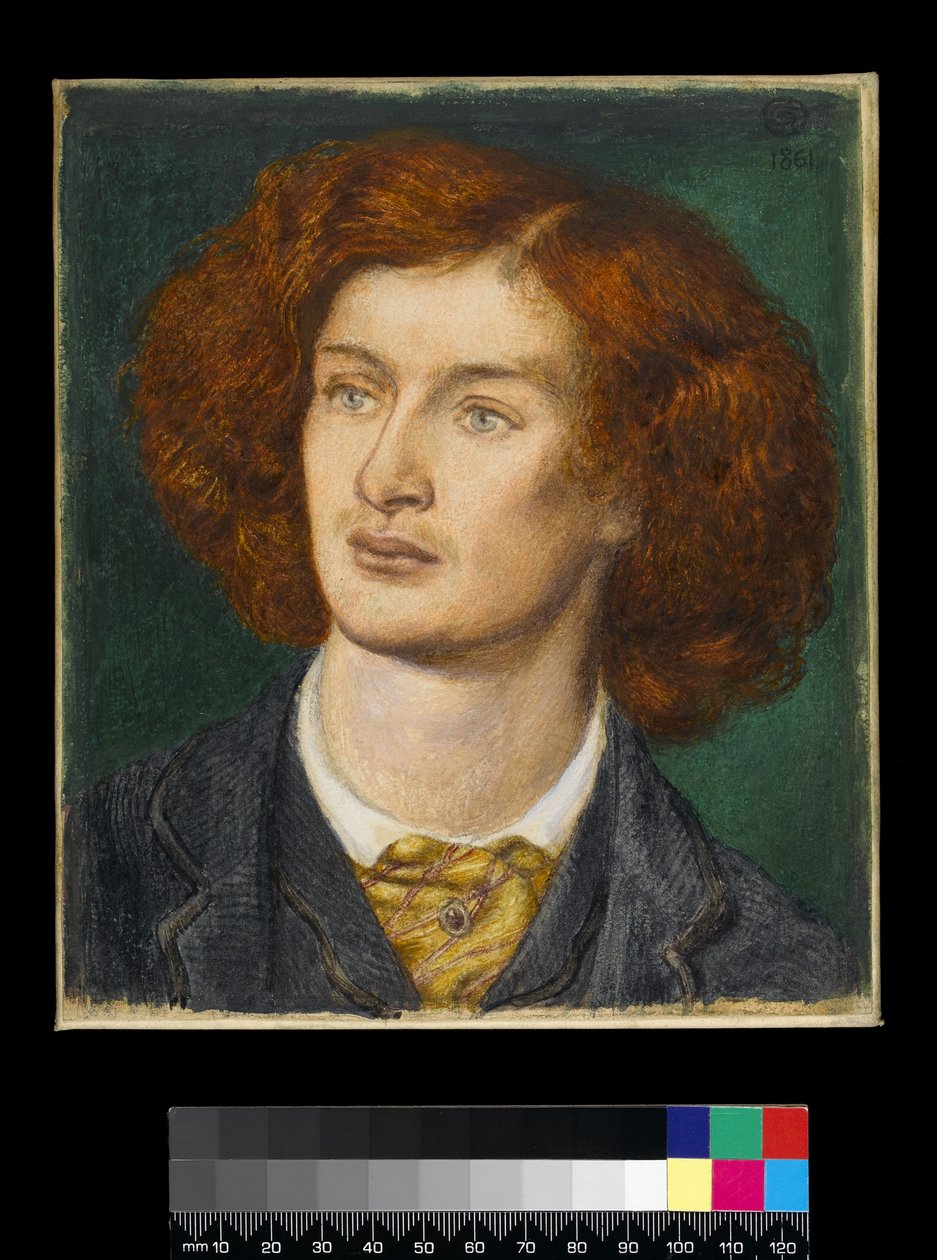 Algernon Charles Swinburnen muotokuva, 1861 tekijältä Dante Gabriel Charles Rossetti