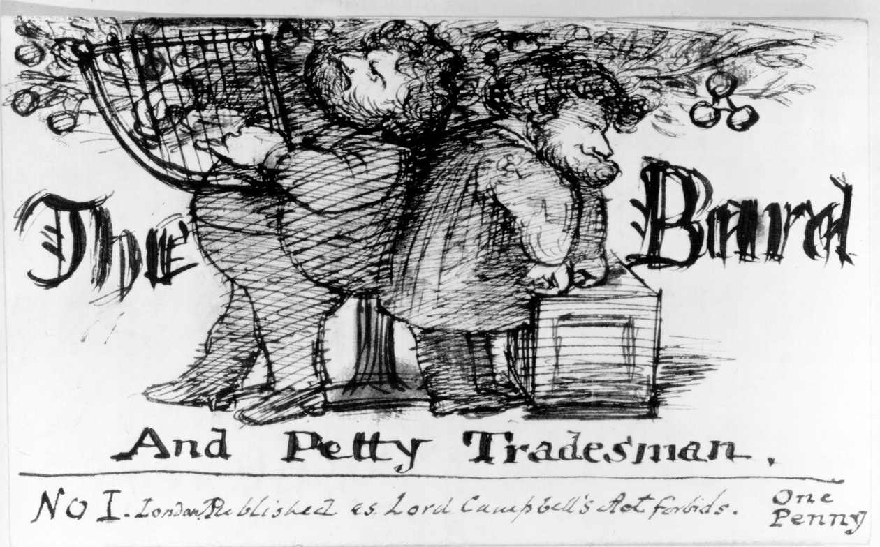 Bardi ja pikkukauppias, 1868 tekijältä Dante Gabriel Charles Rossetti