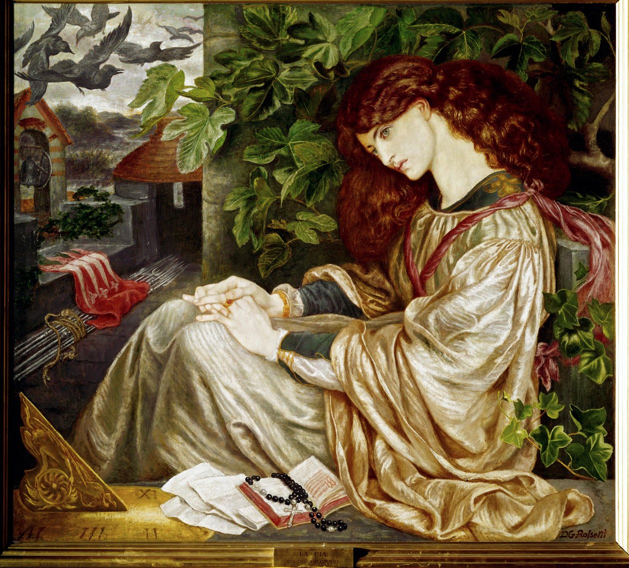 La Pia ... (maalaus kankaalle) tekijältä Dante Gabriel (after) Rossetti