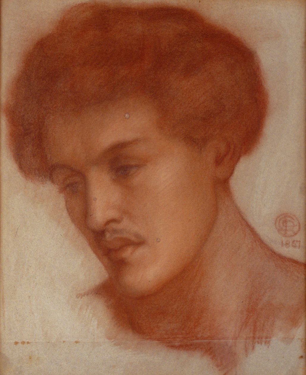 Augustus Howell, 1867 (punainen liitu paperille) tekijältä Dante Gabriel Charles Rossetti