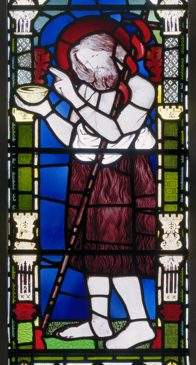 Banstead, All Saints, Morris Marshall & Faulkner & Co, DG Rossetti, John The Baptist, 1863 tekijältä Dante Gabriel Charles Rossetti