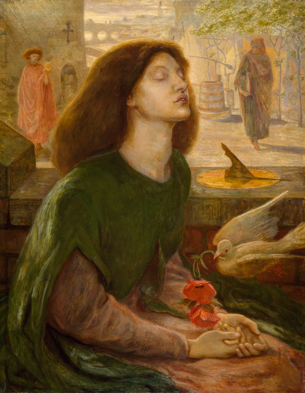 Beata Beatrix, 1862 tekijältä Dante Gabriel Charles Rossetti