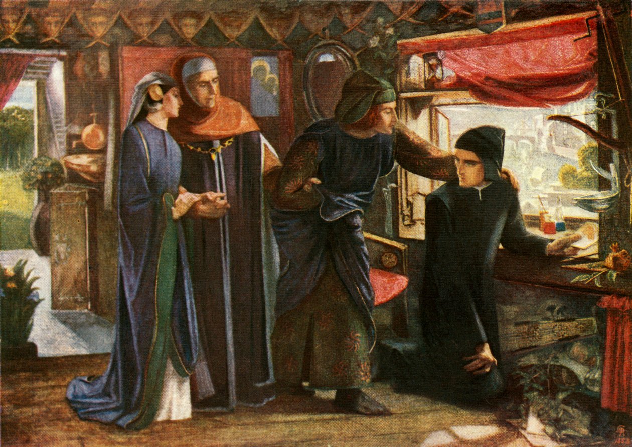 Dante Piirrä enkeliä, 1853, c1912 tekijältä Dante Gabriel Charles Rossetti