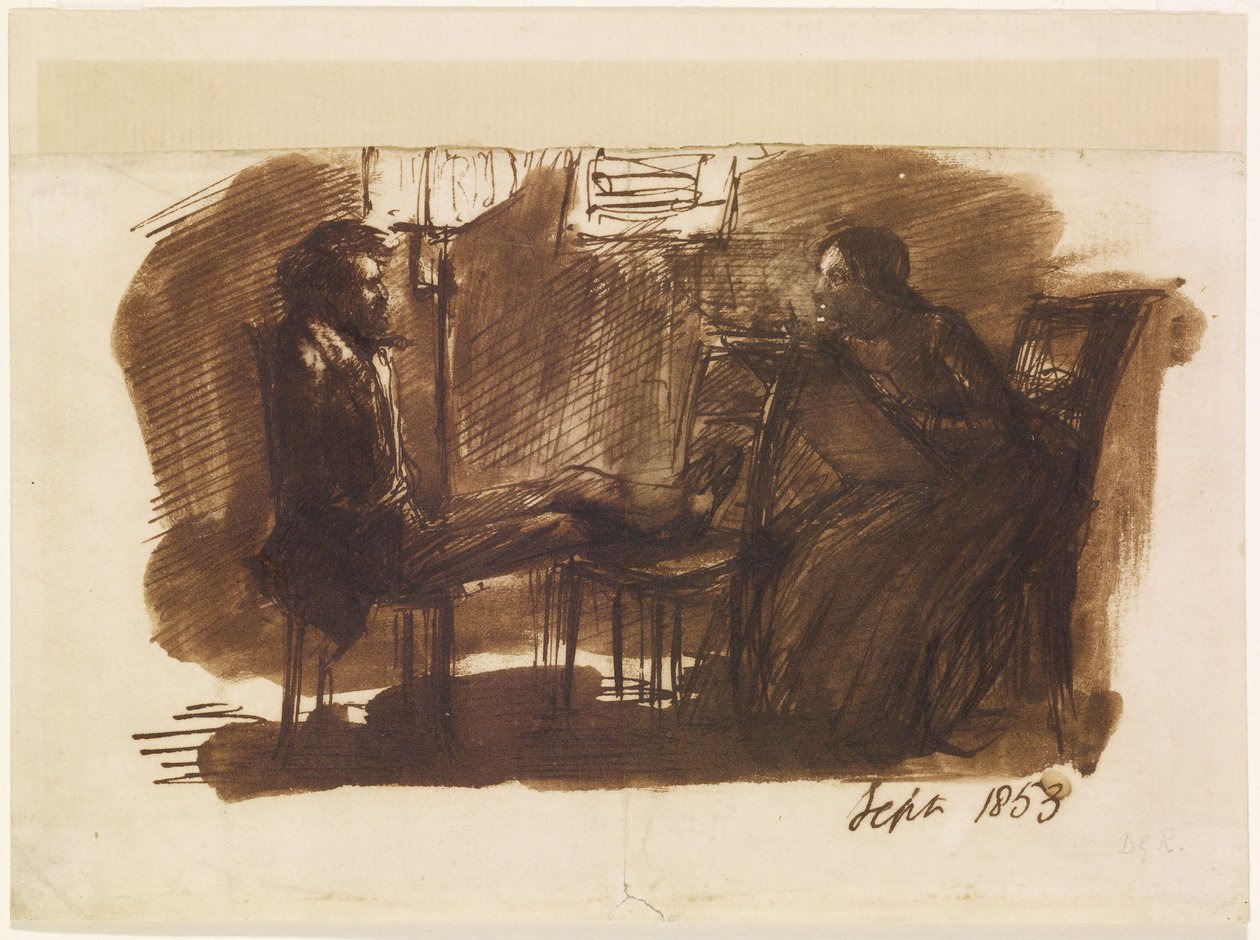 Elizabeth Siddalin piirustus Rossetti tekijältä Dante Gabriel Charles Rossetti