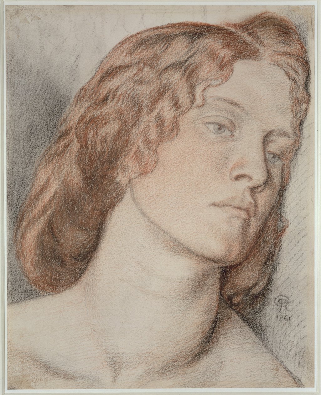 Fanny Cornforth, Study for Fair Rosamund, 1861 (värillisiä liituja paperilla) tekijältä Dante Gabriel Charles Rossetti