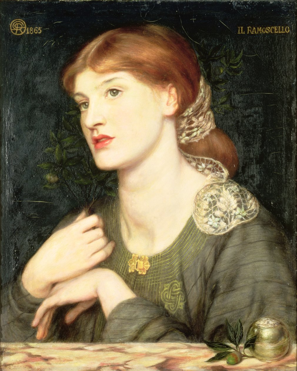 Huonekalut ja erilaiset esineet 1100- ja 1300-luvuilta tekijältä Dante Gabriel Charles Rossetti