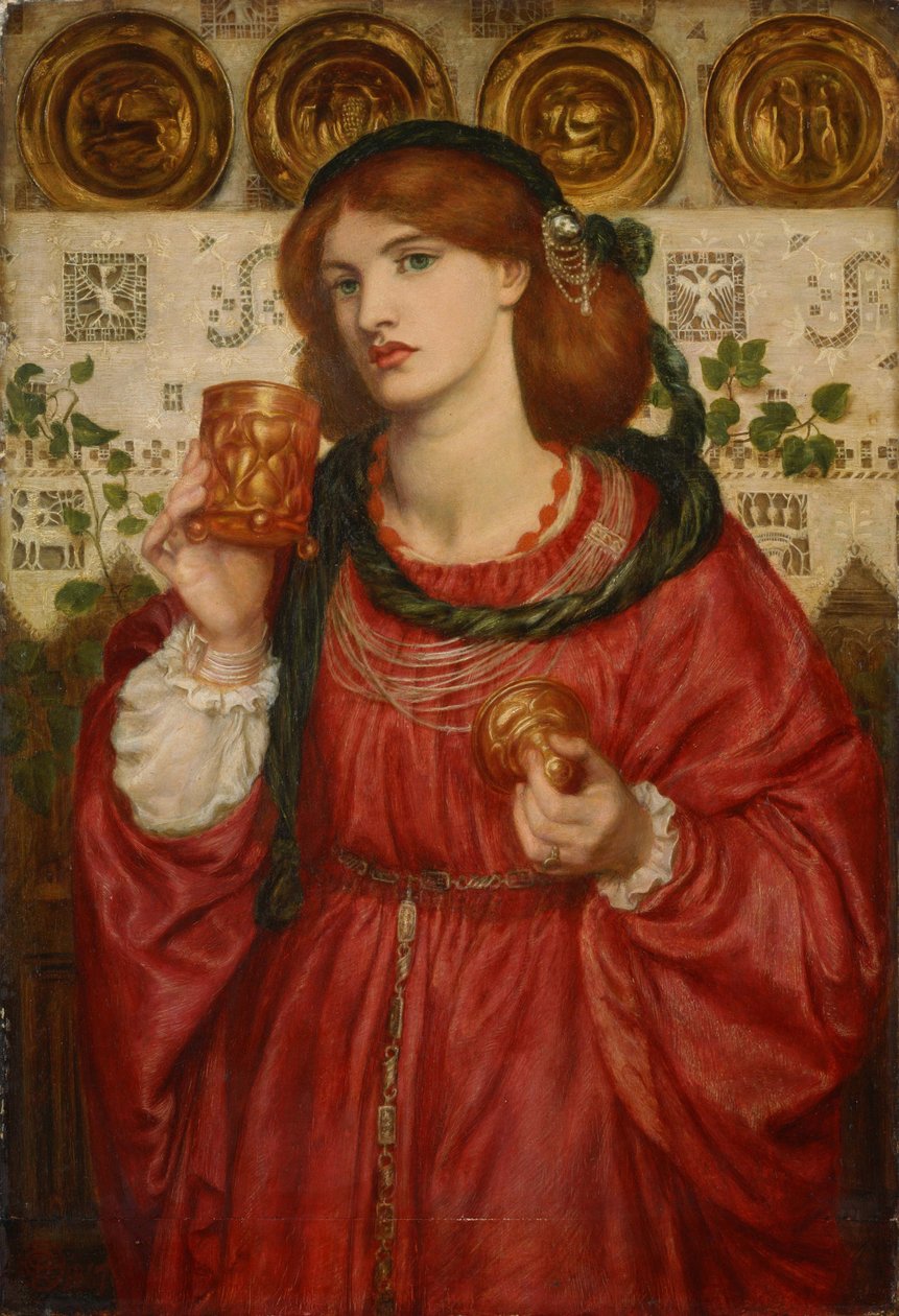 Rakkauden kuppi - Dante Gabriel Rossettin (1828-1882) maalaus, öljy puulle tekijältä Dante Gabriel Charles Rossetti