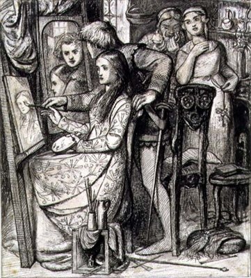Rakkauden peili tai vertaus rakkaudesta, 1850 - 1852 tekijältä Dante Gabriel Charles Rossetti