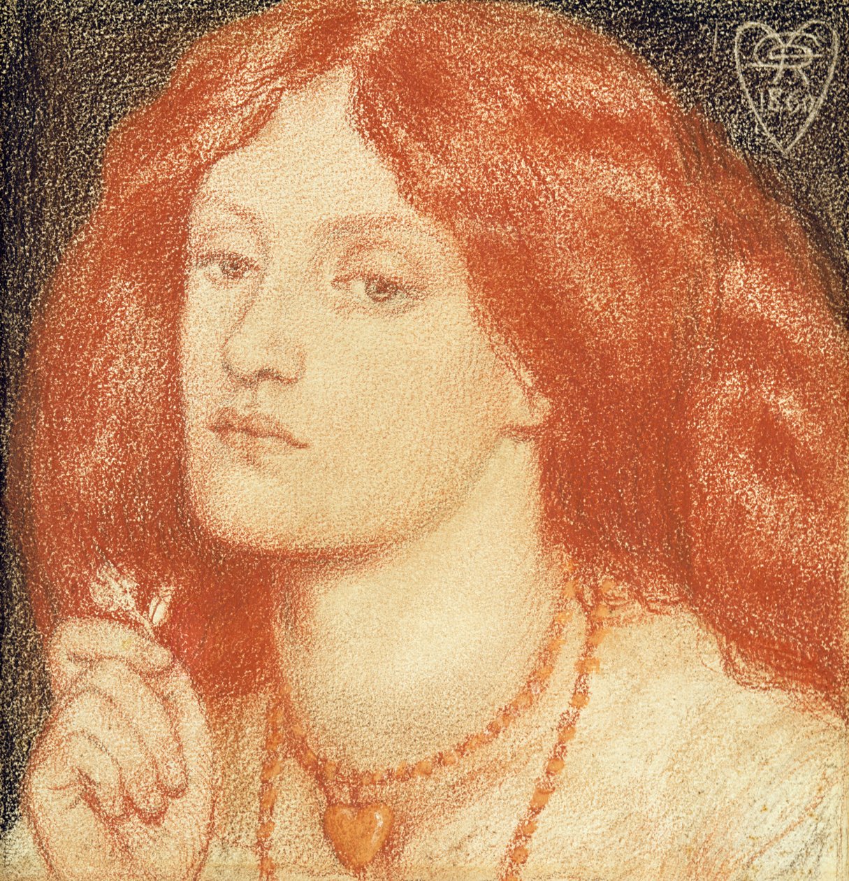 Muotokuva Elizabeth Siddalista (1834-62) tekijältä Dante Gabriel Charles Rossetti