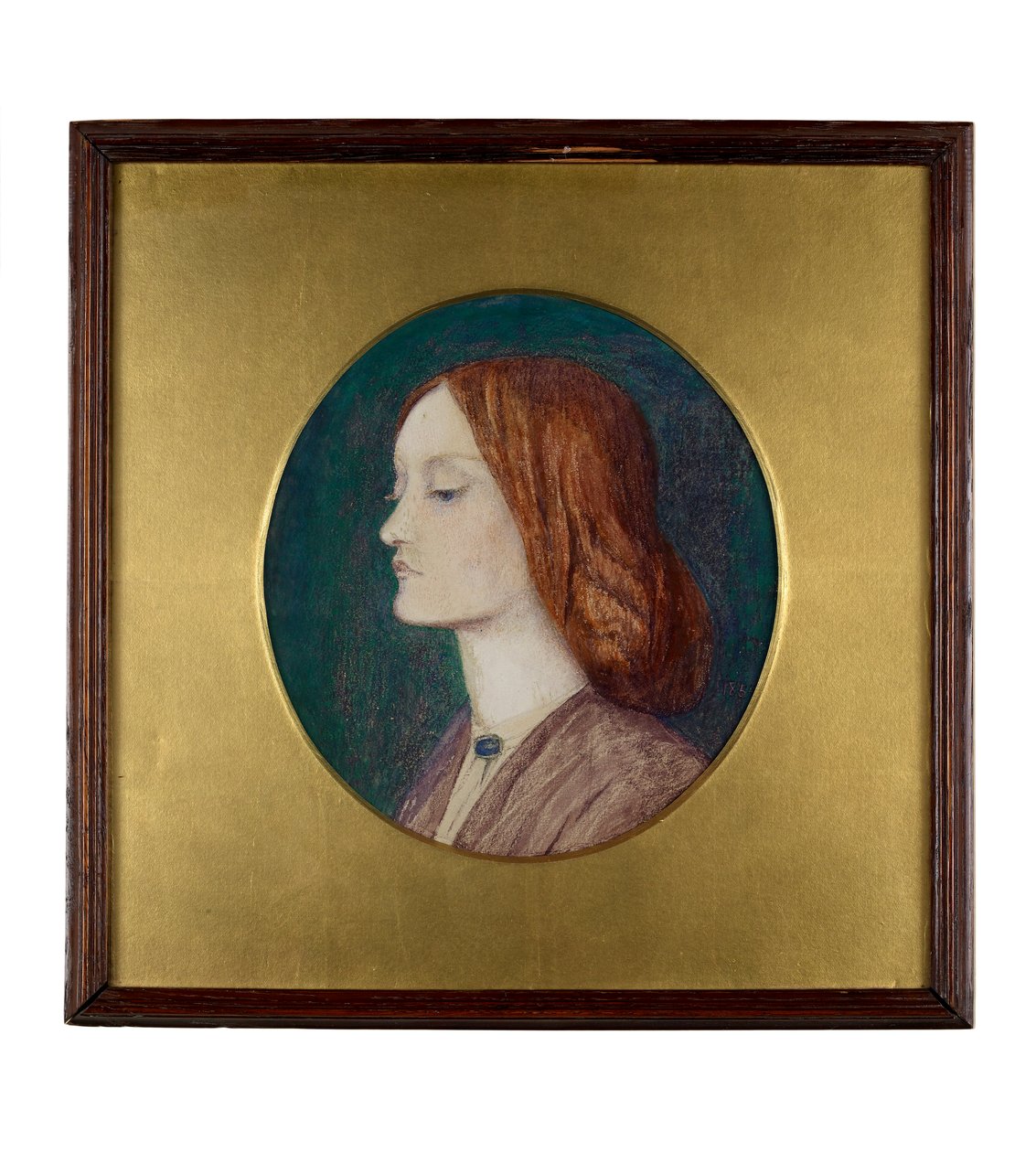 Muotokuva Elizabeth Siddalista vasemmalle päin tekijältä Dante Gabriel Charles Rossetti