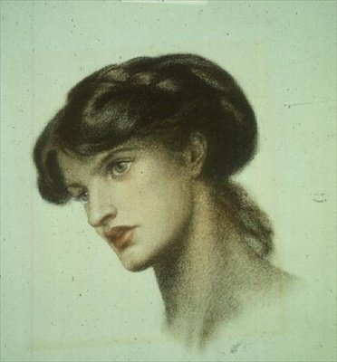 Rouva Stillmanin muotokuva (värilliset liidut) tekijältä Dante Gabriel Charles Rossetti