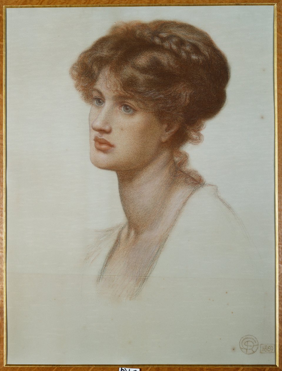 Mrs. William J. Stillmanin muotokuva, rintakuva, 1869 tekijältä Dante Gabriel Charles Rossetti