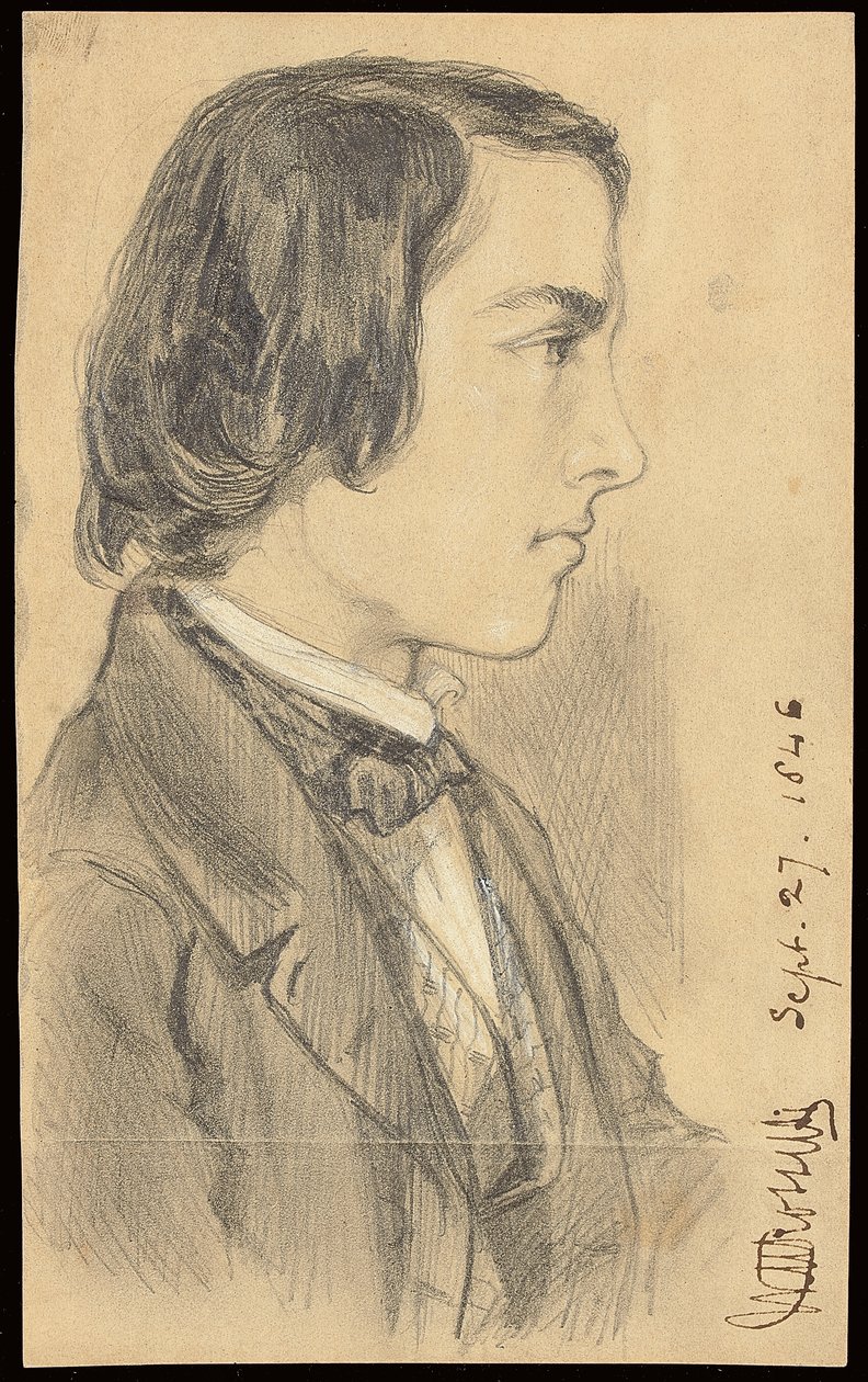 William Michael Rossettin muotokuva, 1846 tekijältä Dante Gabriel Charles Rossetti