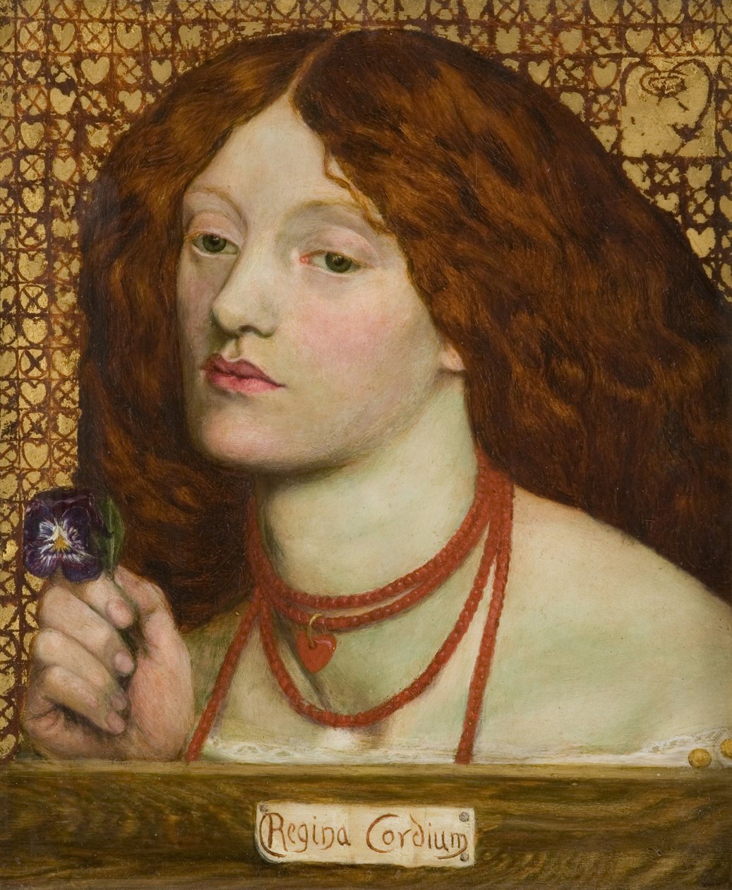 Sydänten kuningatar (Sydänkuningatar) (Reine de coeur) - Dante Gabriel Rossetti (1828-1882). Öljy kankaalle tekijältä Dante Gabriel Charles Rossetti