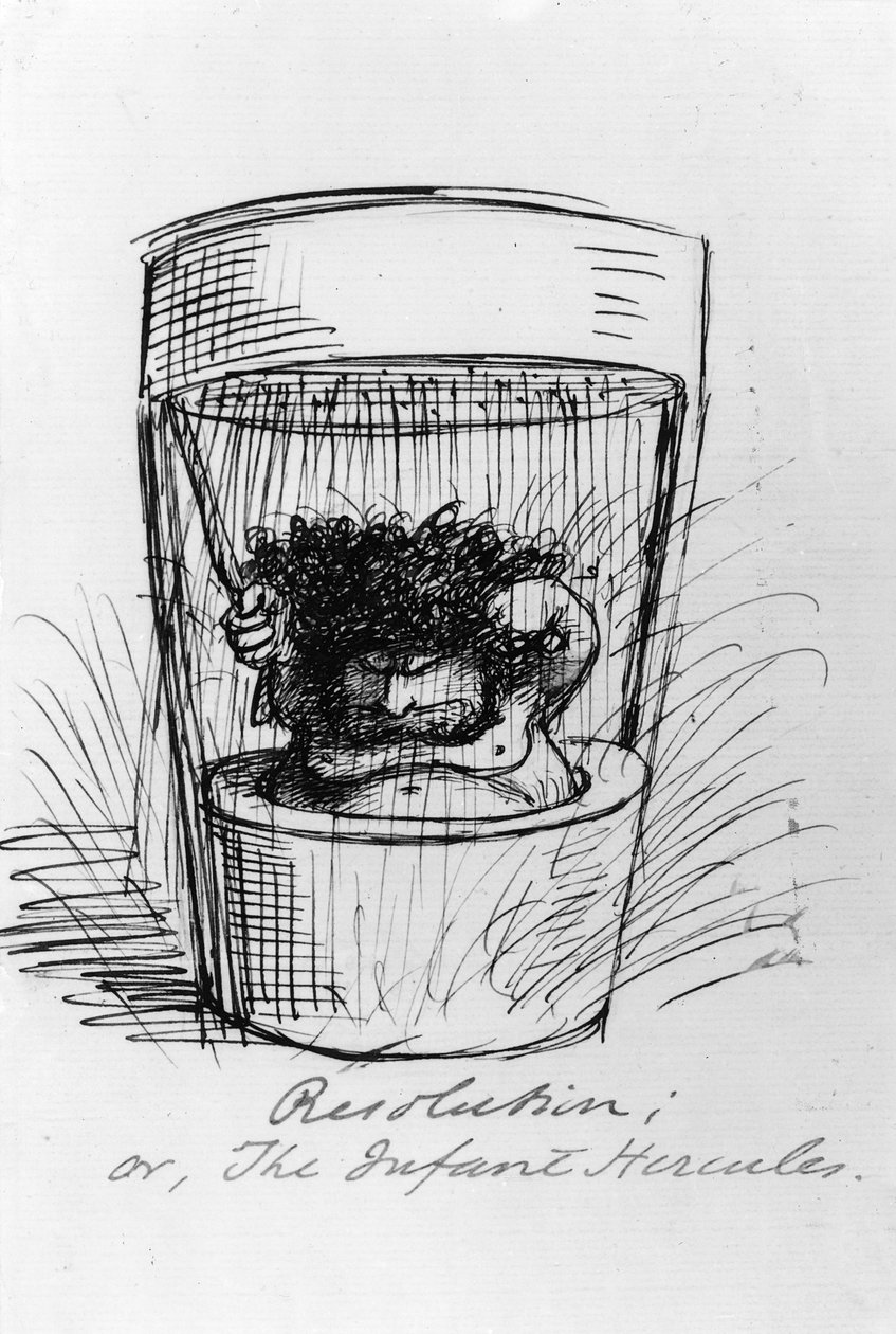 Resolution tai The Infant Hercules, 1869 tekijältä Dante Gabriel Charles Rossetti