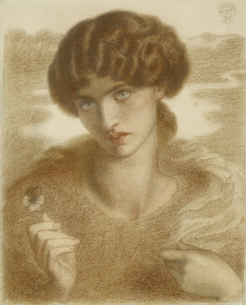 Tutkimus "Water Willow", 1871 tekijältä Dante Gabriel Charles Rossetti