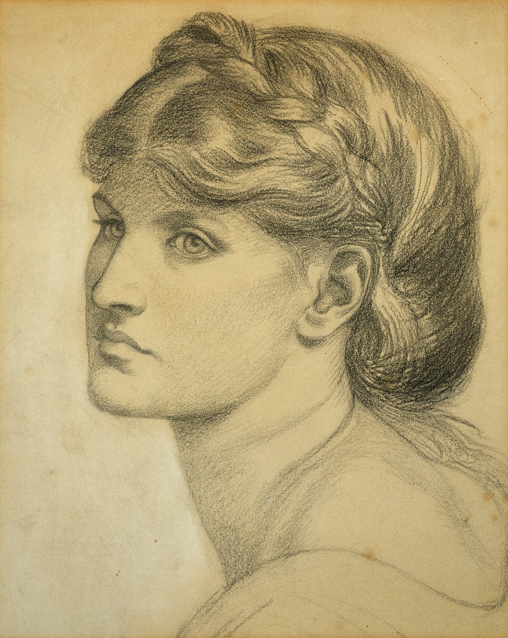 Päätutkimus "The Bower Meadow":lle, 1872 tekijältä Dante Gabriel Charles Rossetti