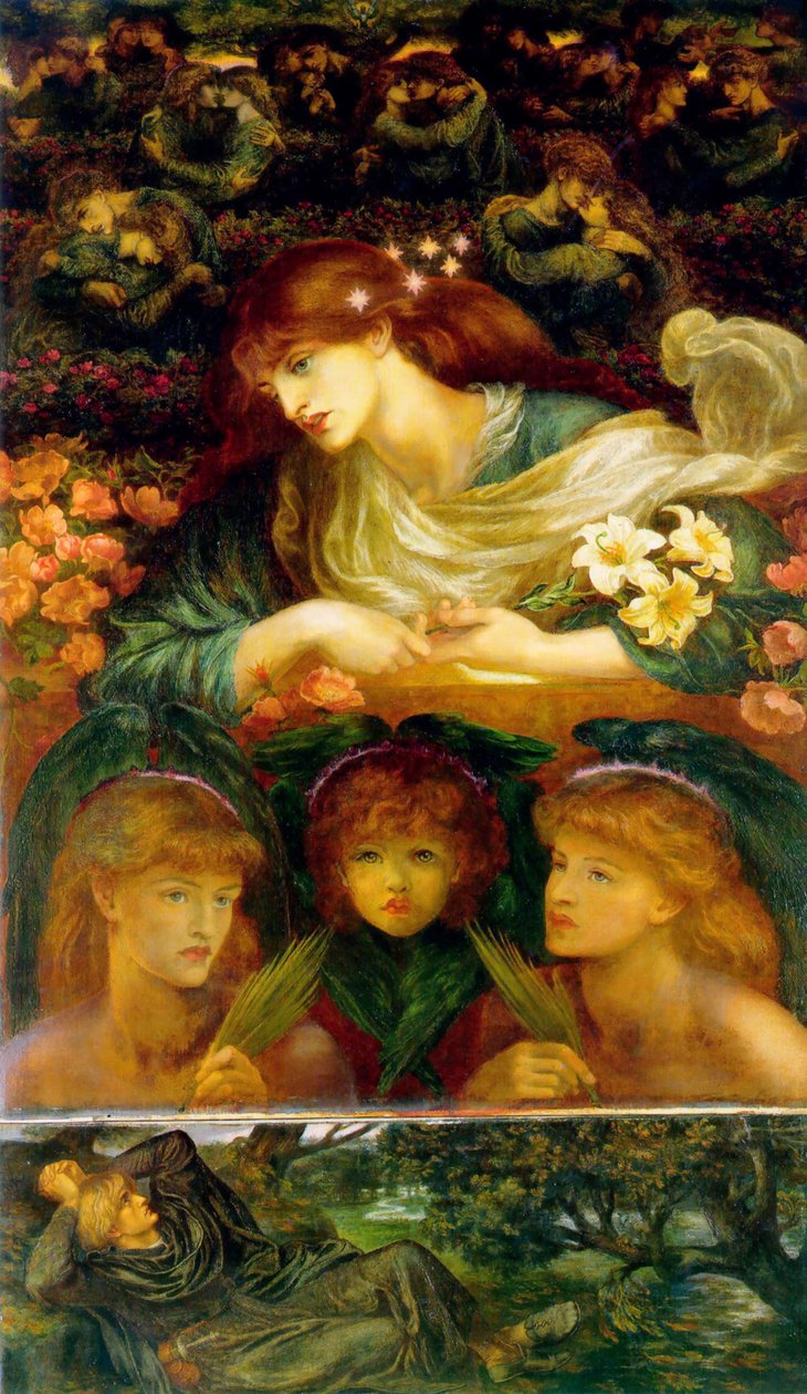 Siunattu Damozel tekijältä Dante Gabriel Charles Rossetti
