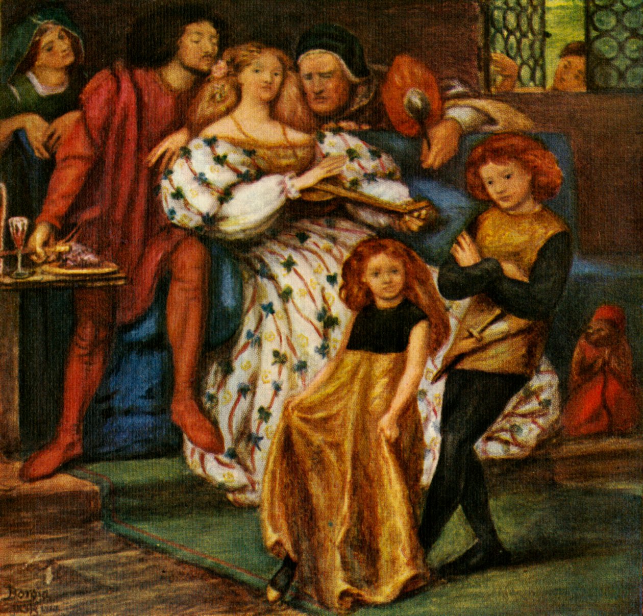Borgian perhe, 1863, c1912 tekijältä Dante Gabriel Charles Rossetti