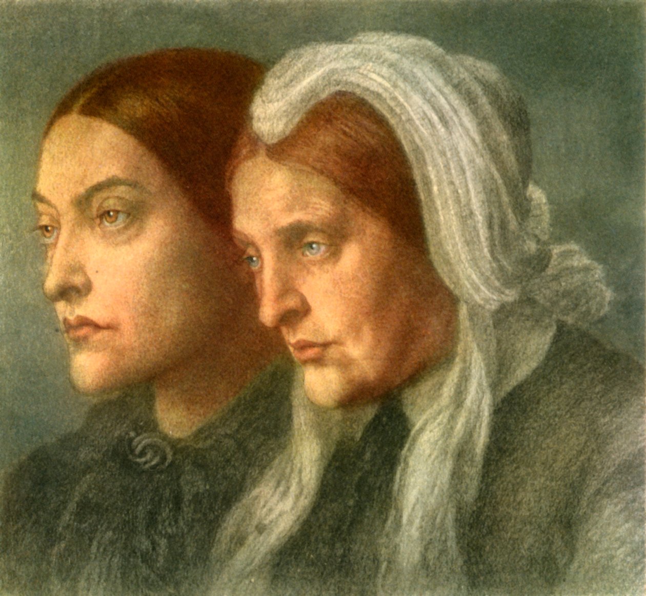 "Christina Rossetti äitinsä kanssa", 1877, 1942. tekijältä Dante Gabriel Rossetti