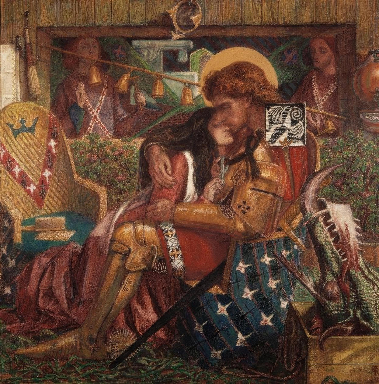 Pyhän Yrjön häät prinsessa Sabralle tekijältä Dante Gabriel Charles Rossetti