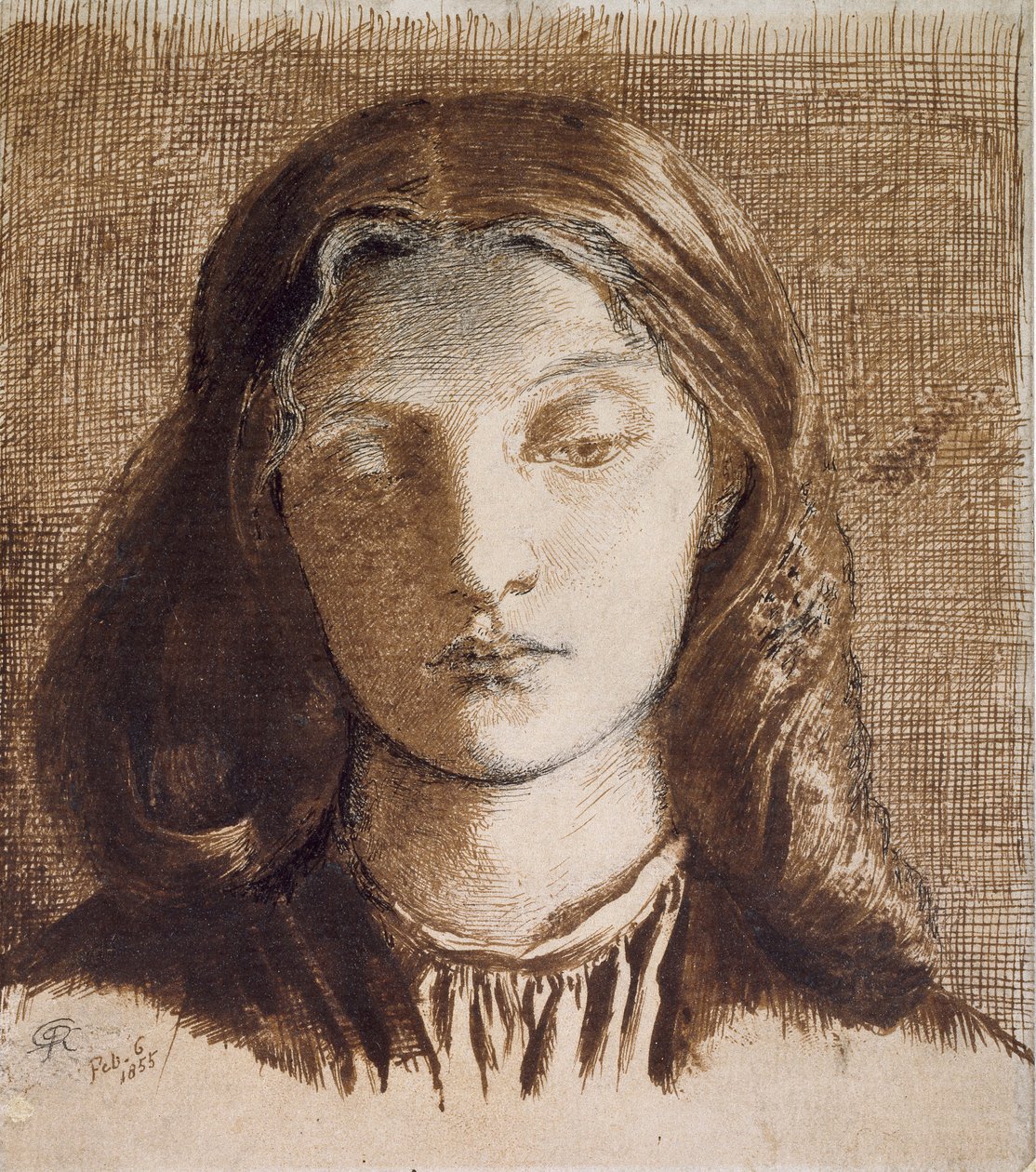 Elizabeth Siddal, 1855 finlandesa tekijältä Dante Gabriel Rossetti