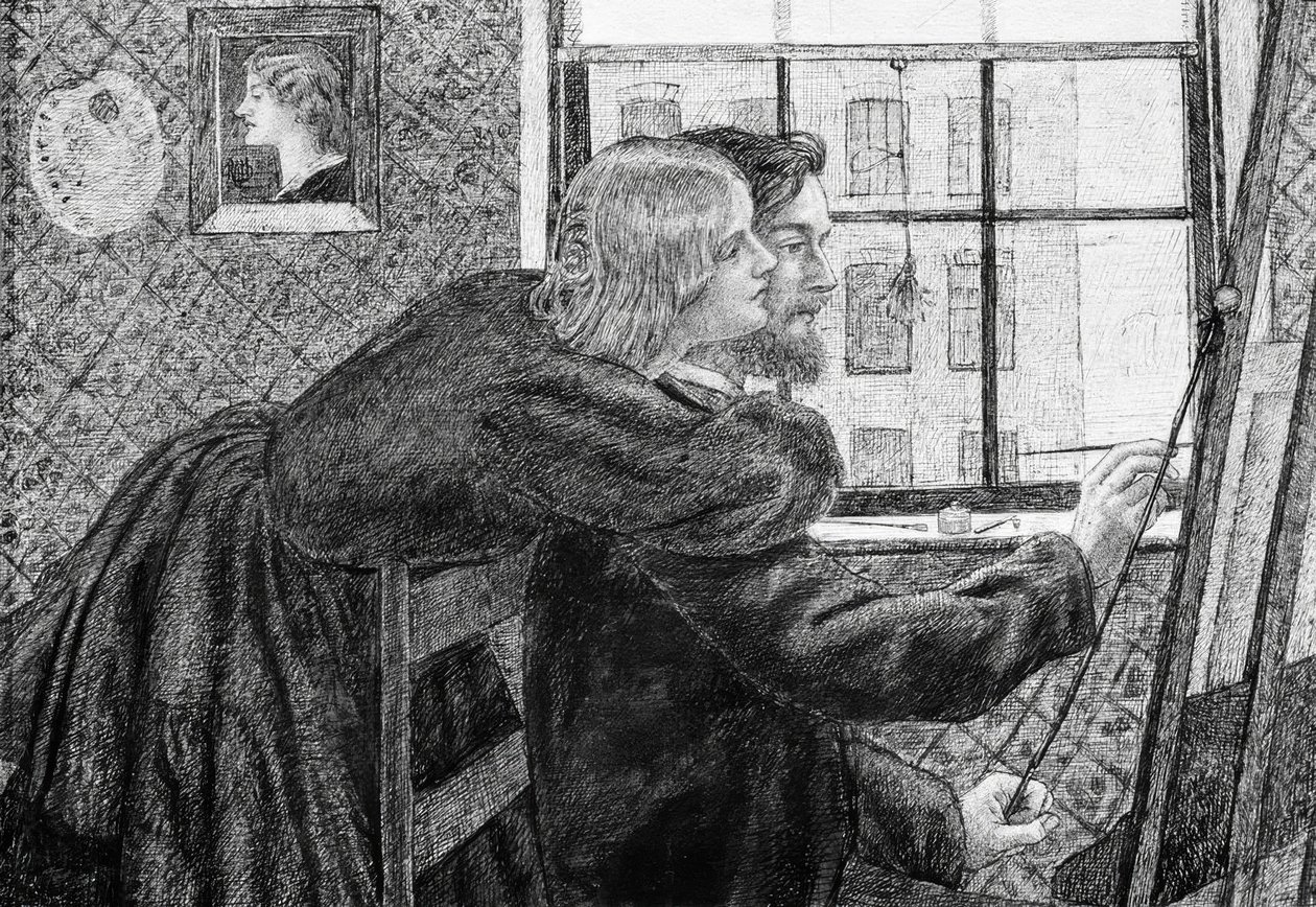 Fanny Cornforth ja G.P.Boyce tekijältä Dante Gabriel Charles Rossetti