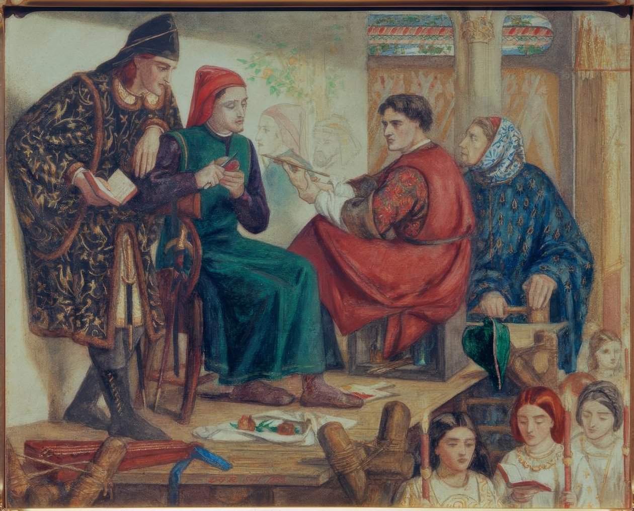 Giotto maalasi Danten muotokuvan tekijältä Dante Gabriel Charles Rossetti