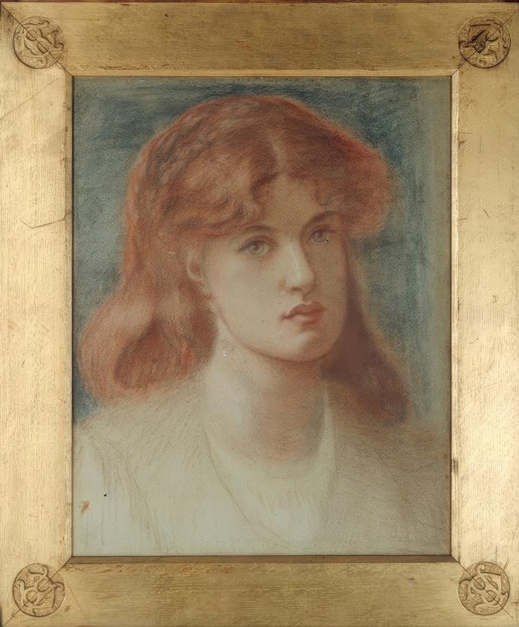 Tytön pää tekijältä Dante Gabriel Charles Rossetti