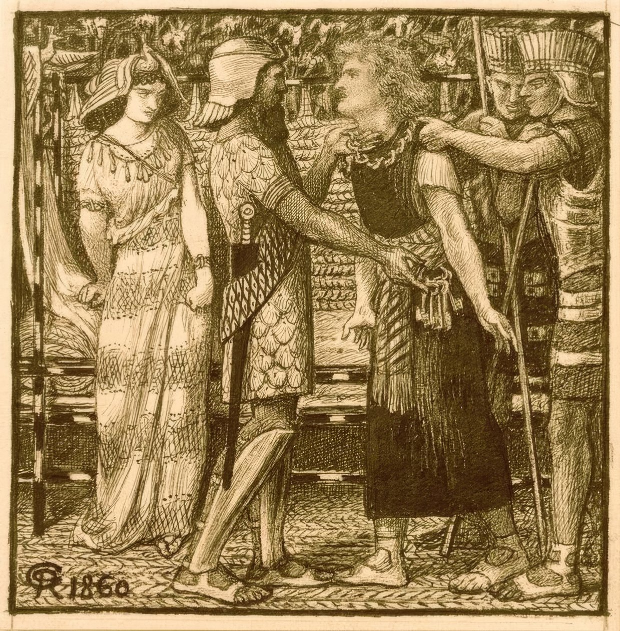 Joosef syytettiin Potifarin edessä tekijältä Dante Gabriel Charles Rossetti