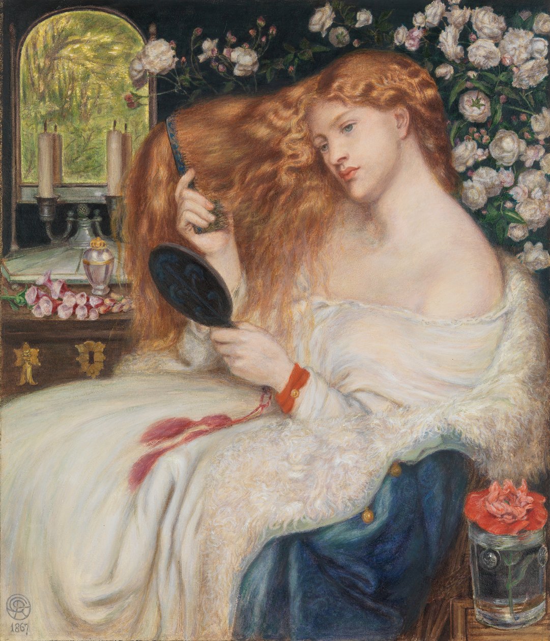 Lady Lilith, 1867 tekijältä Dante Gabriel Rossetti