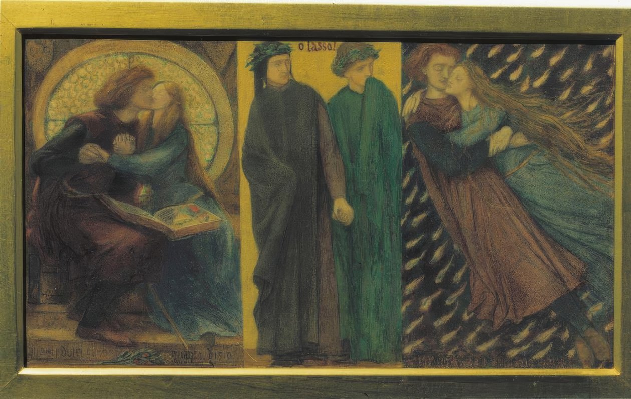Paolo ja Francesca Riministä tekijältä Dante Gabriel Charles Rossetti