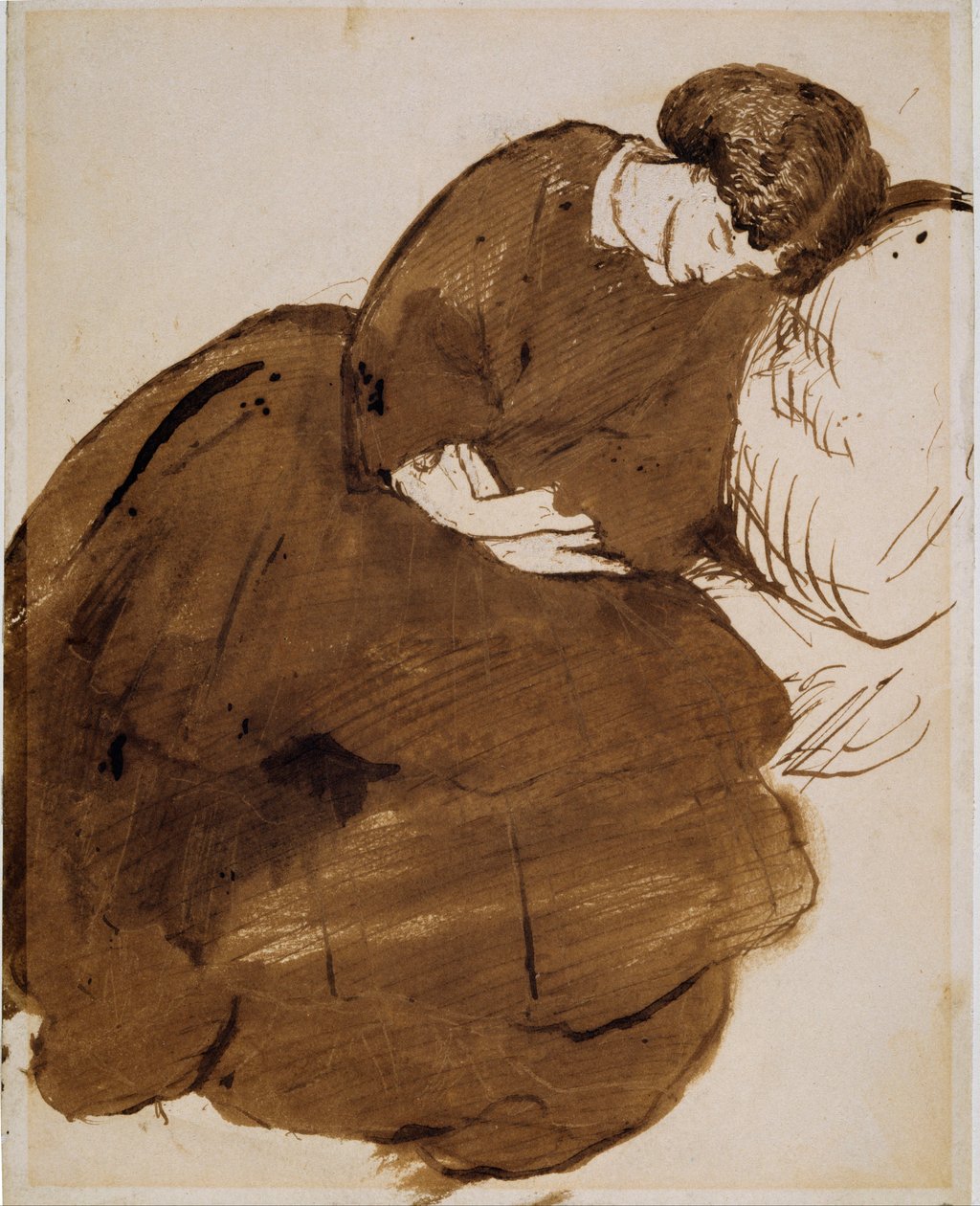 Muotokuva Jane Morrisista nukkumassa sohvalla tekijältä Dante Gabriel Rossetti