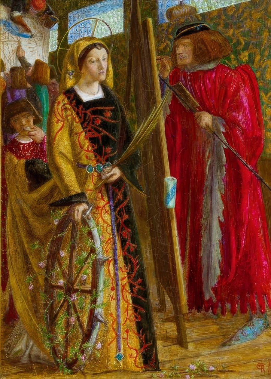 Pyhä Katariina tekijältä Dante Gabriel Charles Rossetti