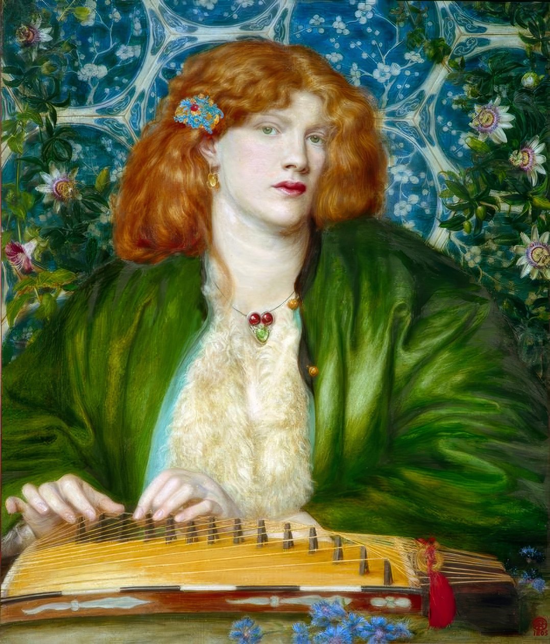 Sininen Bower tekijältä Dante Gabriel Charles Rossetti