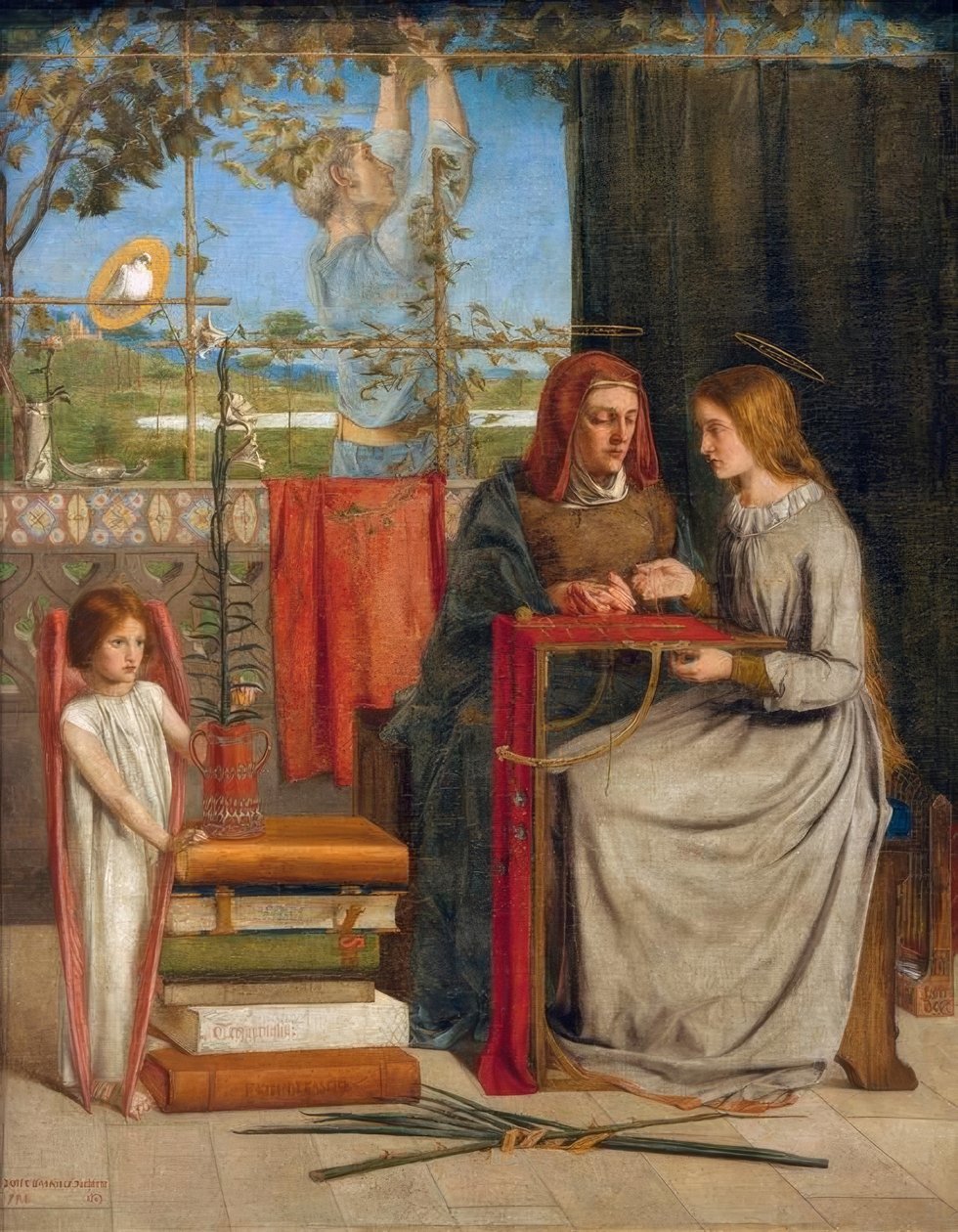 Neitsyt Marian tyttöys tekijältä Dante Gabriel Charles Rossetti