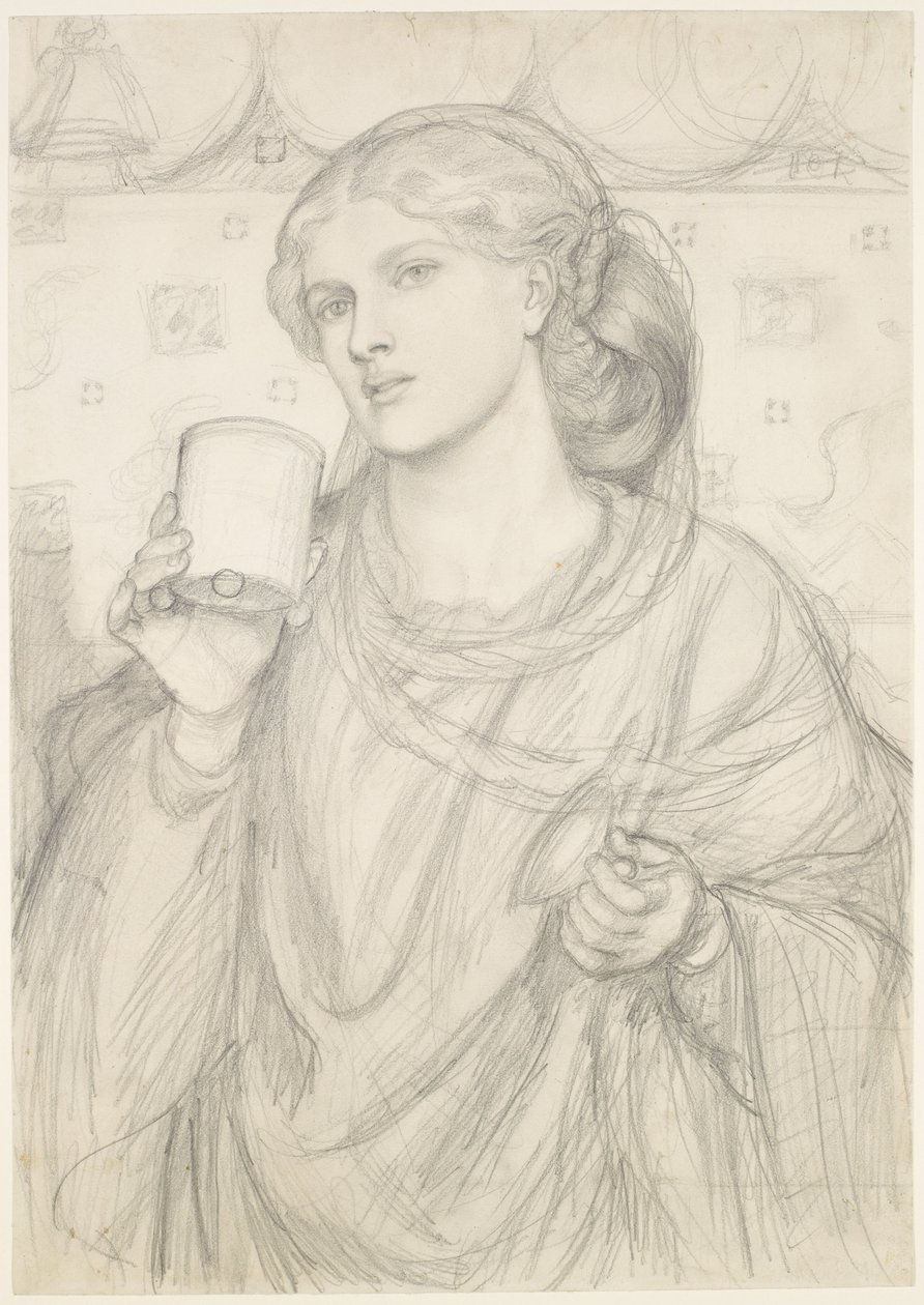 The Loving Cup - sävellystutkimus tekijältä Dante Gabriel Rossetti