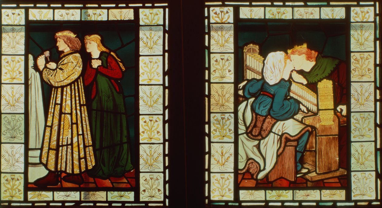 Anjoun kuningas Renén häämatka, Burne-Jones ja Dante G. Rossetti, 1862 tekijältä Dante Gabriel and Burne Jones, Edward Rossetti