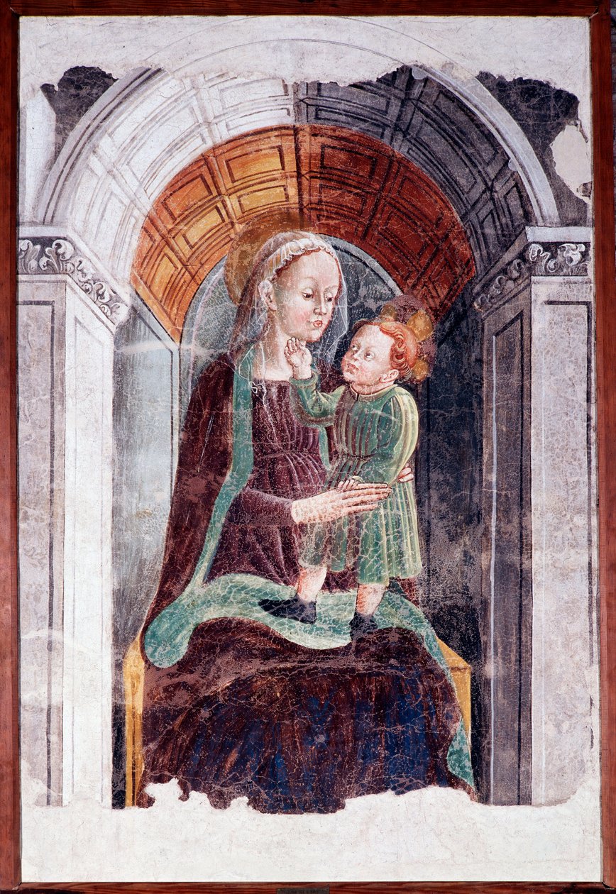 Madonna lapsen kanssa (Fresko tekijältä Dario da (attr.to) Treviso