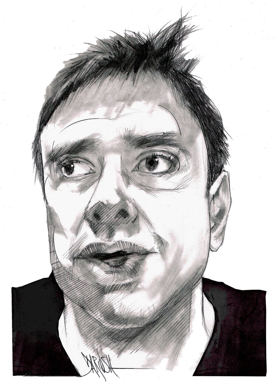 Alessandro Di Battista, 2023 (digitaalinen värikynäpiirros) tekijältä Dariush Radpour