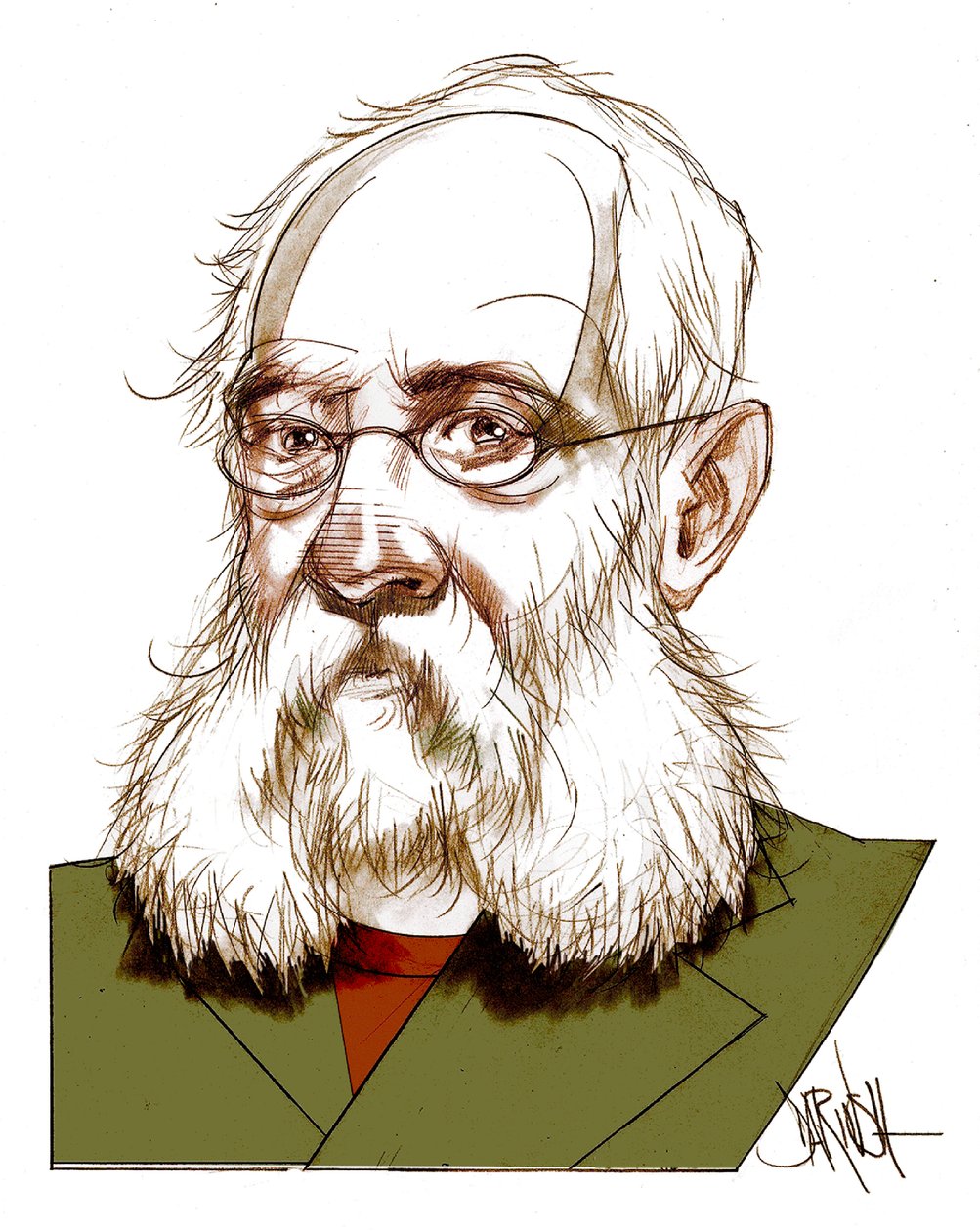 Ferdinand Petruccelli Of Gattina , 2016 (digitaalinen värikynäpiirros) tekijältä Dariush Radpour