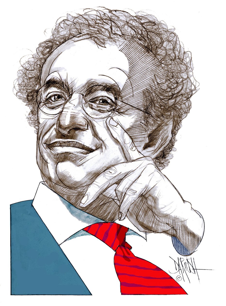 Gad Lerner (digitaalinen värikynäpiirros) tekijältä Dariush Radpour